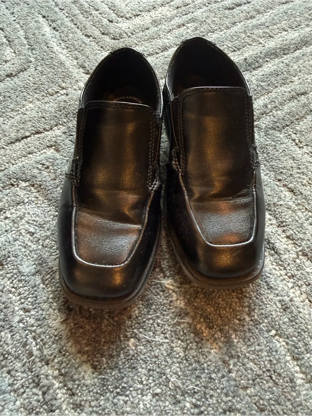 Sonoma Loafers Boys Size 1 Black Slip On Memory Foam Wedding Formal